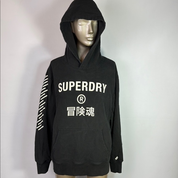 Superdry Other - Superdry Core Sport In Black Hoodie Bold Branding Casual Style